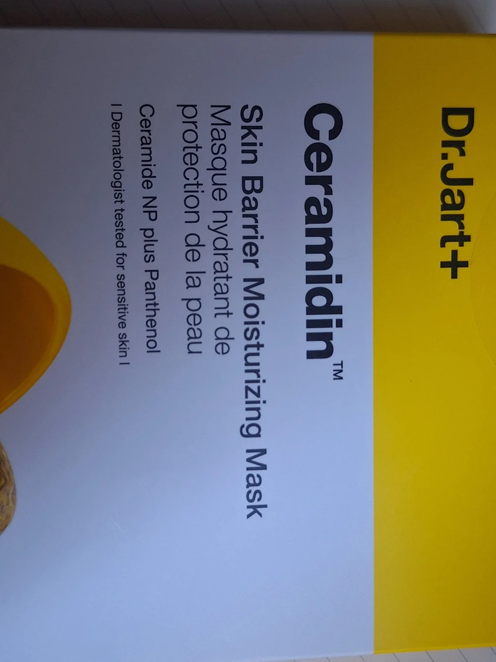 Dr. Jart+ Ceramidin Skin Barrier Moisturizing Mask - Yellow
